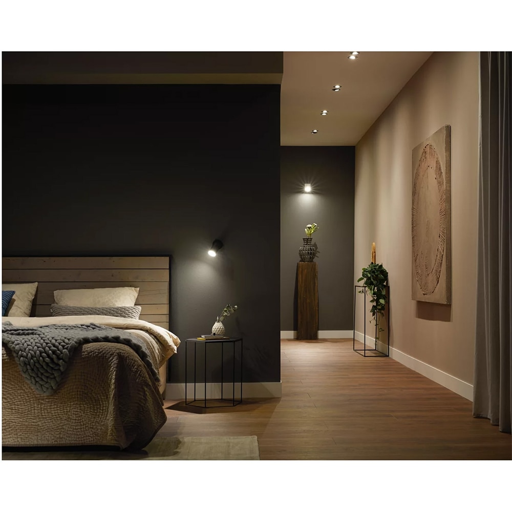 Set 2 becuri LED PHILIPS HUE, GU5.3, 5.1W, 400lm, Wi-Fi, lumina variabila, compatibil Alexa, Google Assistant