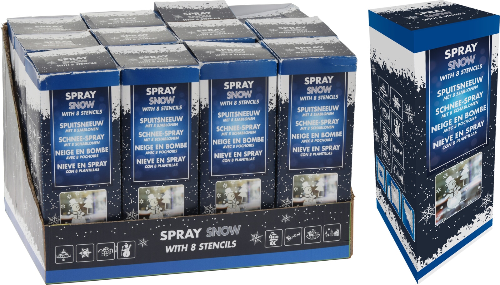 Set Spray zapada artificiala si sablon, 150 ml