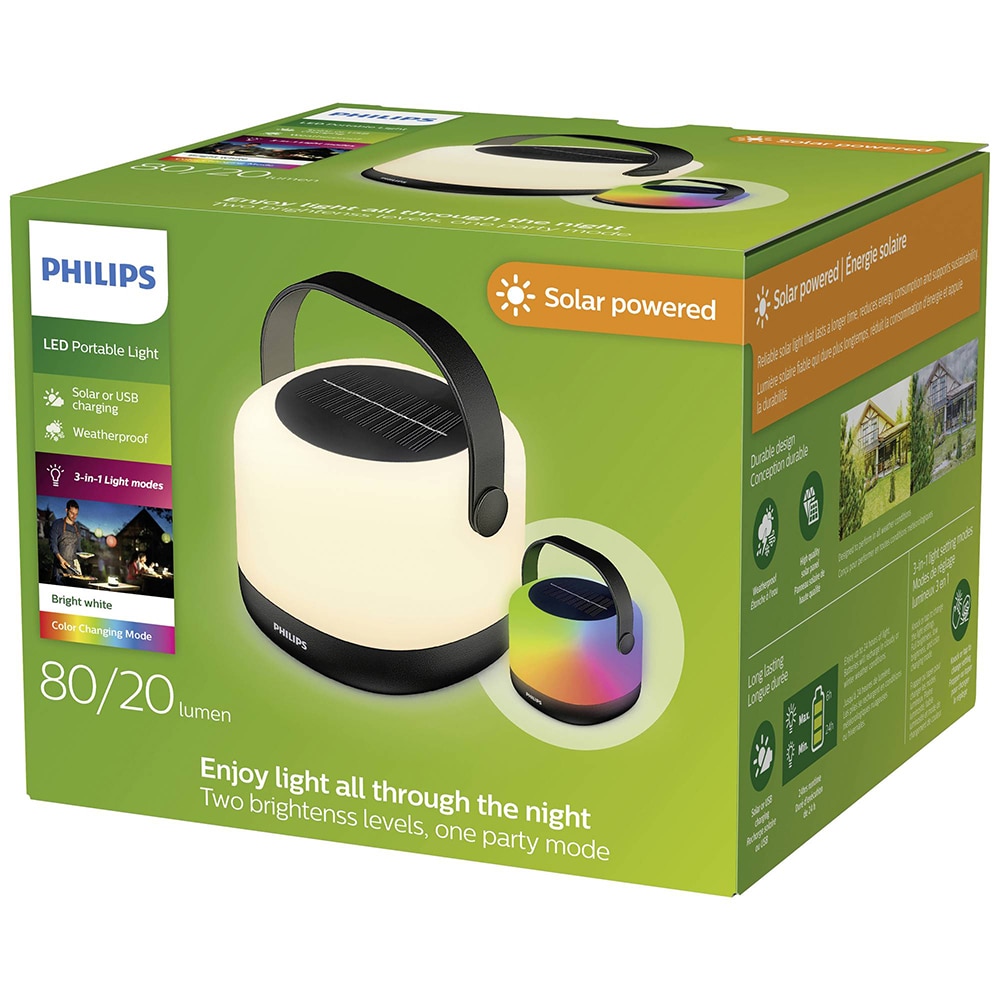 Lampa solara PHILIPS ALULA, 1.2W, 3000K, RGB