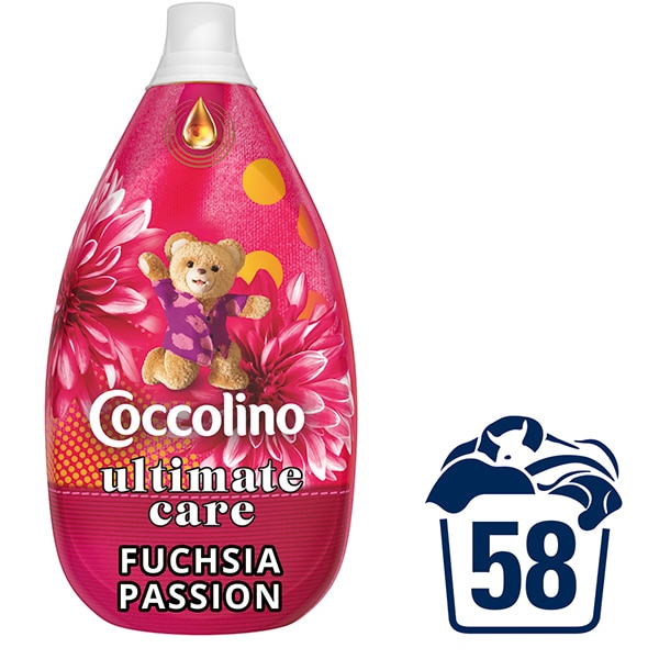 Balsam de rufe COCCOLINO Ultimate Care Fuchsia Passion, 870 ml, 58 spalari