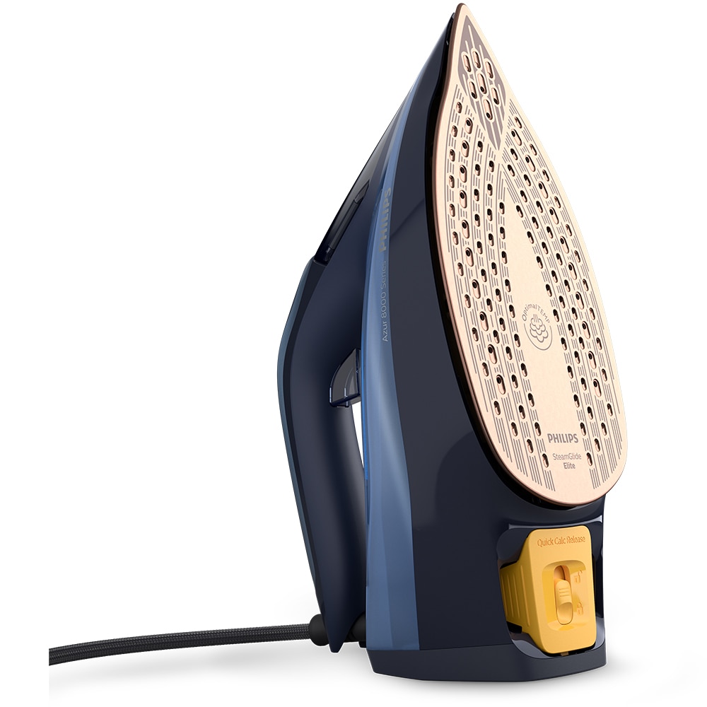 Fier de calcat PHILIPS Azur 8000 DST8020/20, 3000W, 240g/min, 300ml, talpa SteamGlide Elite, albastru-bleumarin