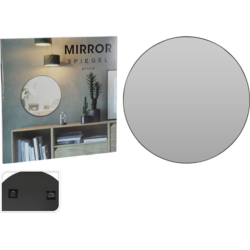 Oglinda decorativa Koopman, 56.5 x 57.5 cm, negru