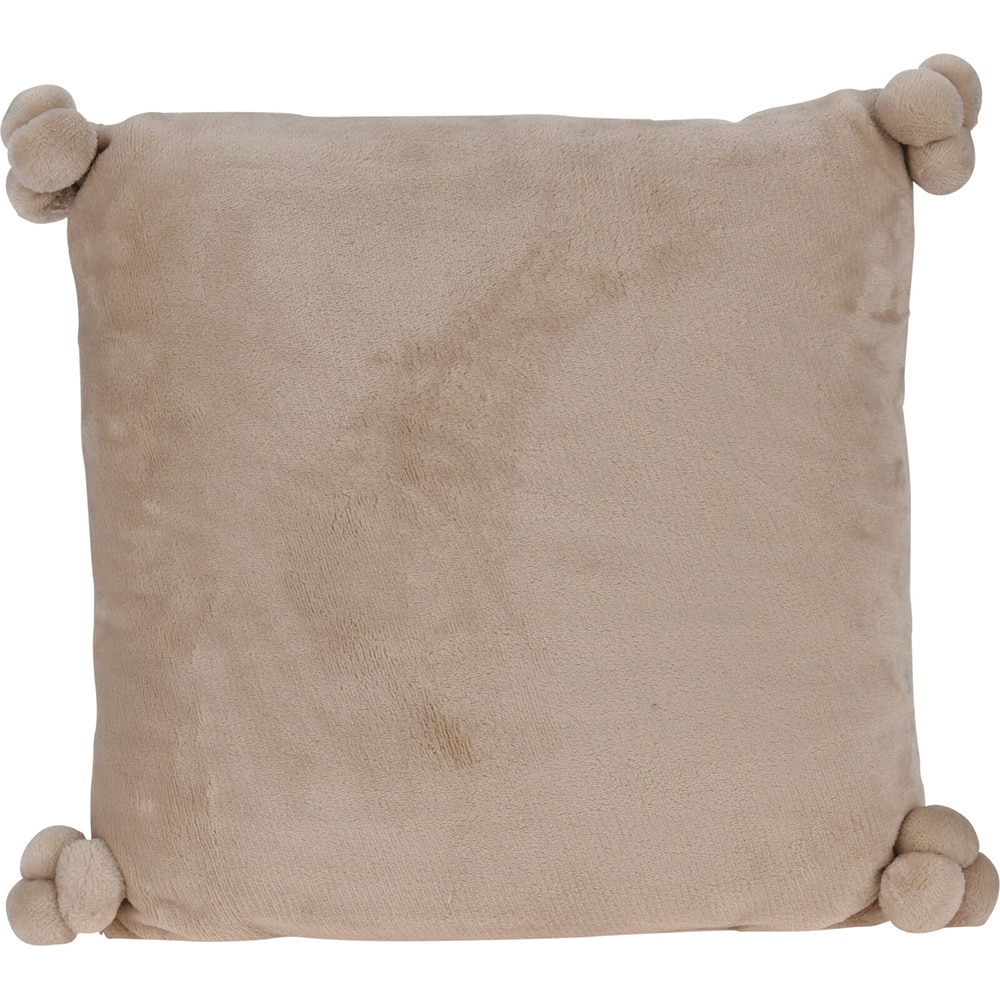 Perna decorativa Pompoms, 40 x 40 cm, bej-roz