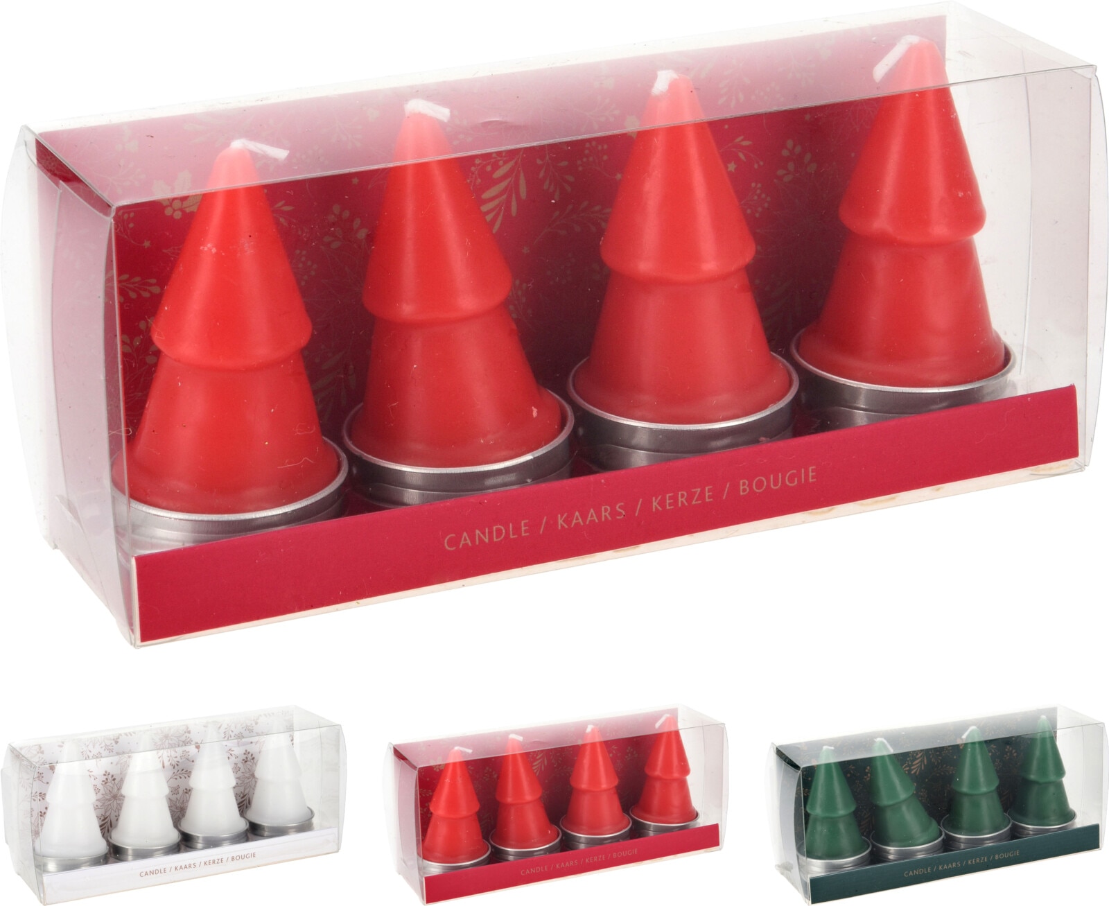 Set lumanari Bradut, 7 cm, 4 bucati, multicolor