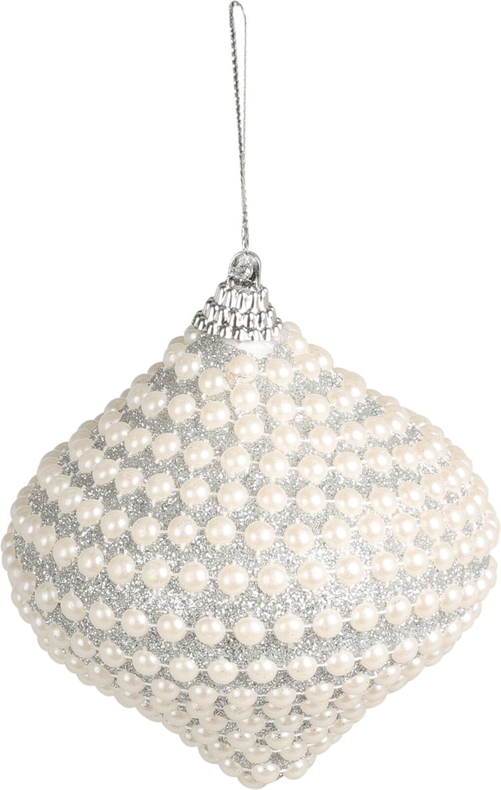 Glob Craciun cu margele, 8 cm, multicolor