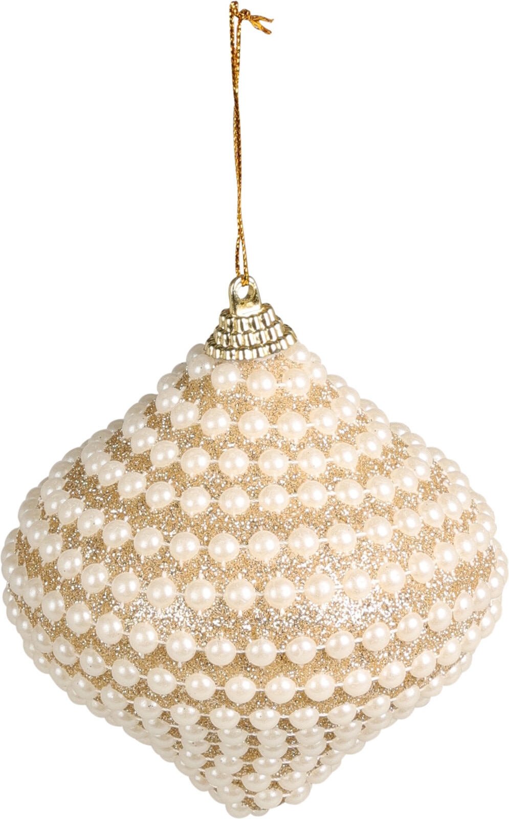 Glob Craciun cu margele, 8 cm, multicolor