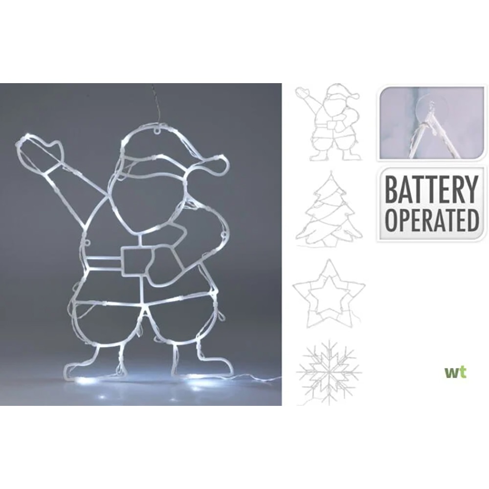 Figurina de Craciun cu 24 LED-uri, diverse forme