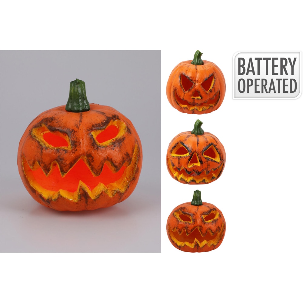 Dovleac decorativ Halloween, spuma poliuretanica, 15 x 15 x 16 cm
