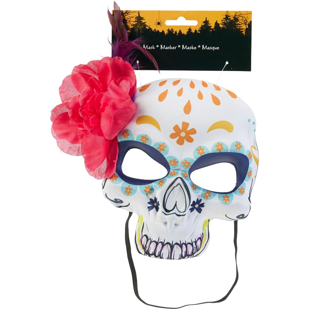 Masca schelet Halloween pentru adulti, 16 x 17 x 3.5 cm