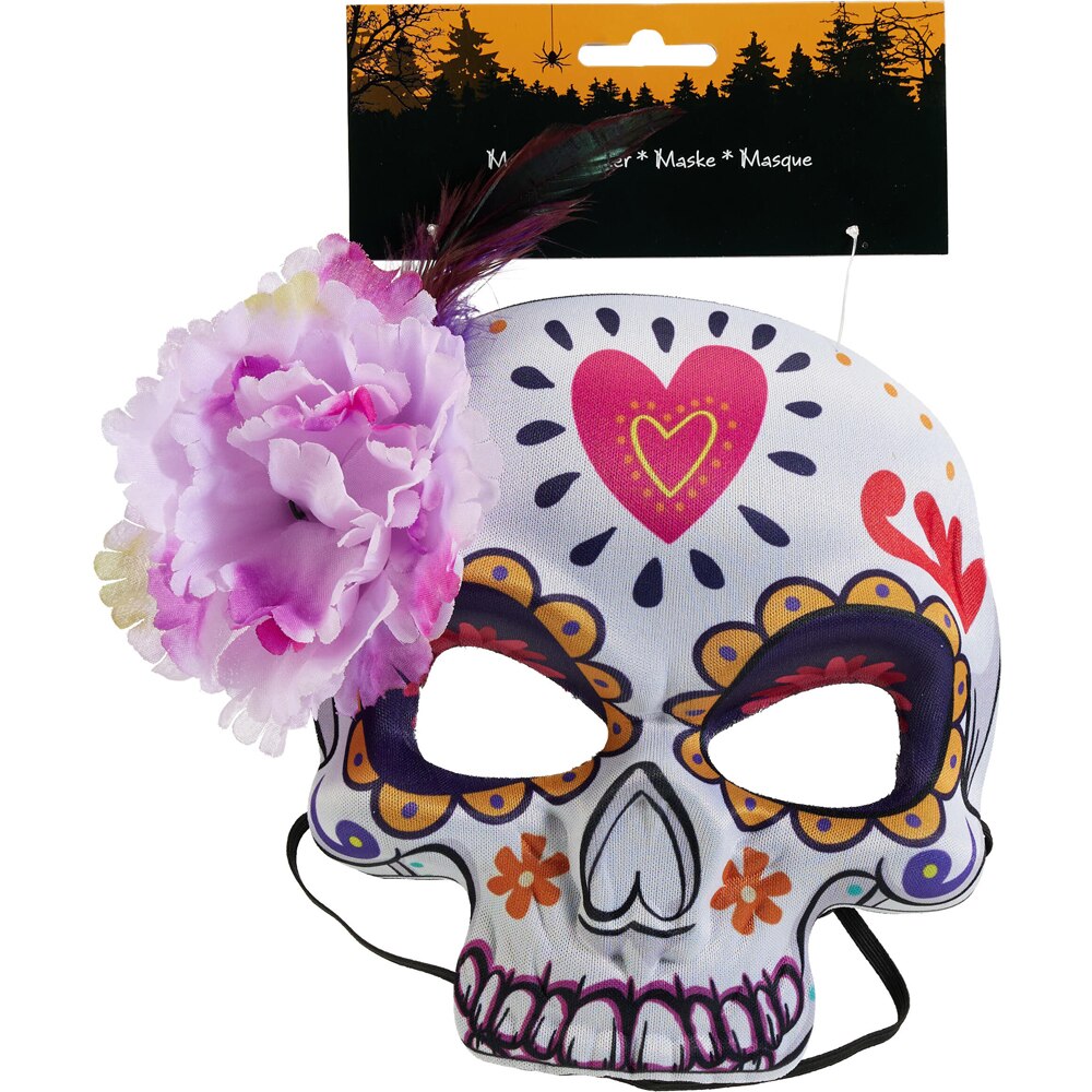 Masca schelet Halloween pentru adulti, 16 x 17 x 3.5 cm