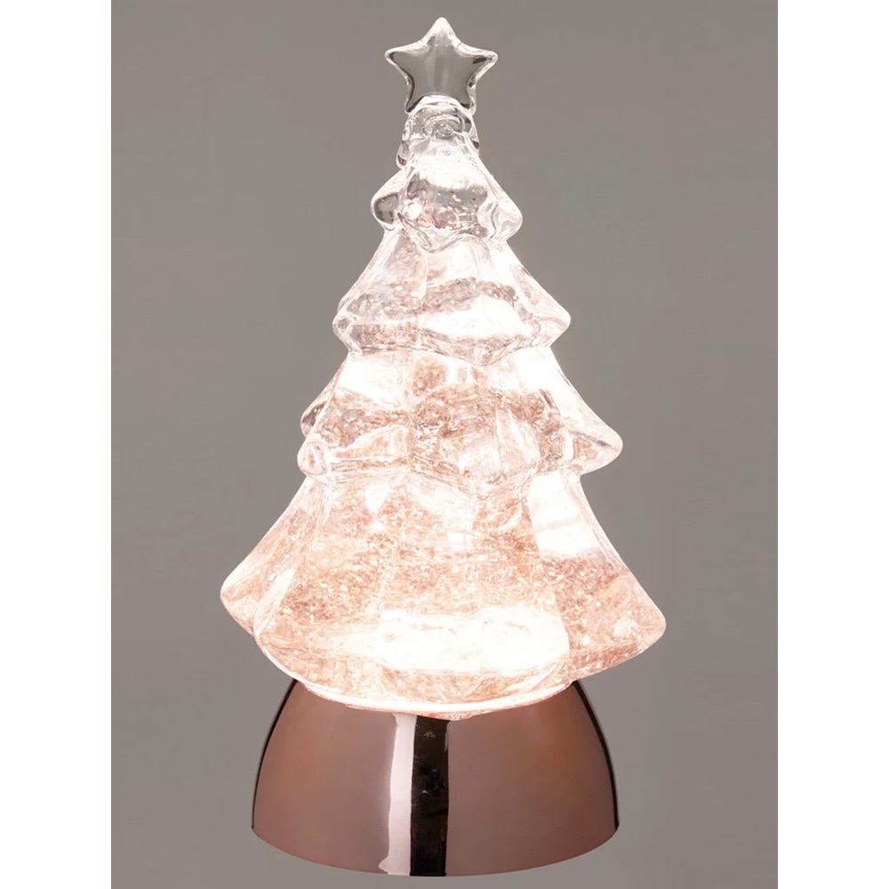 Decoratiune de Craciun in forma de brad cu LED, 11 x 11 x 21.5 cm