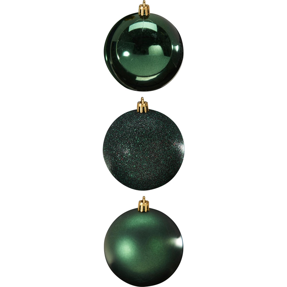 Set 12 globuri Craciun, 6 cm, verde