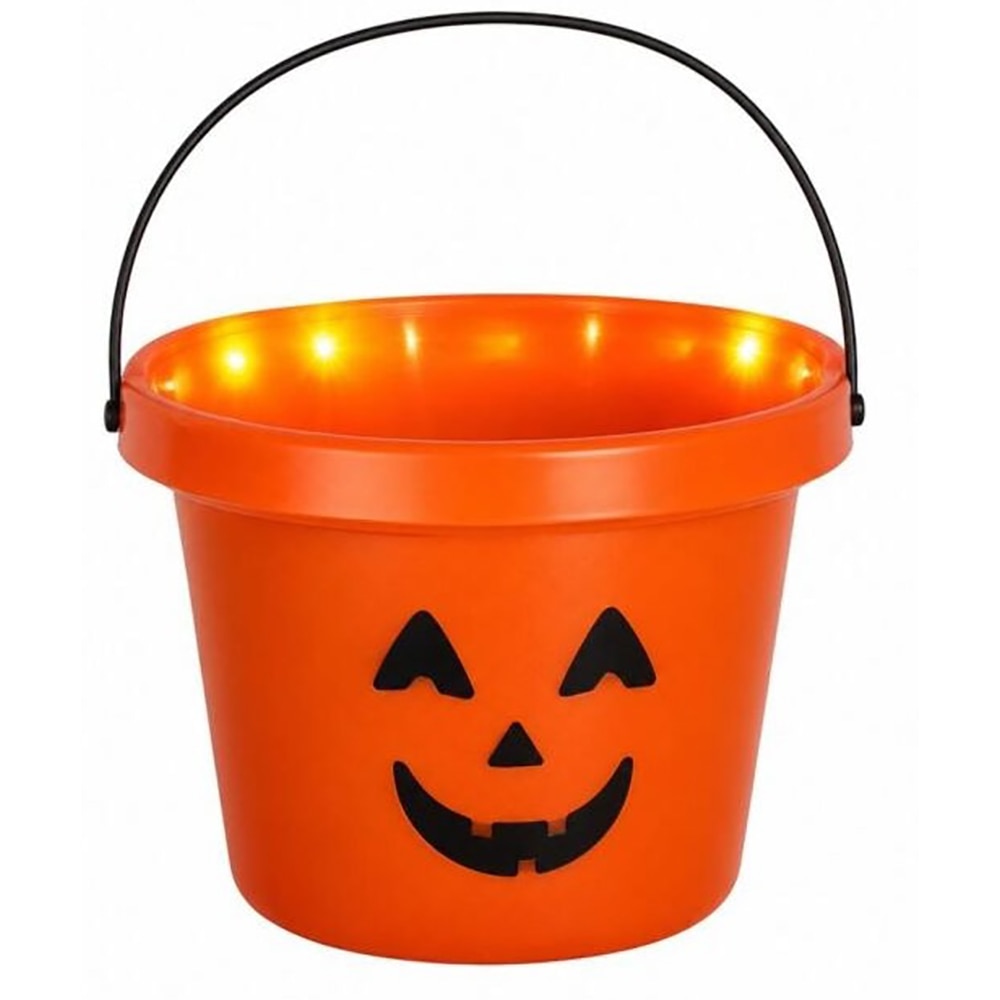 Galeata Halloween cu LED, 22.5 x 17 cm