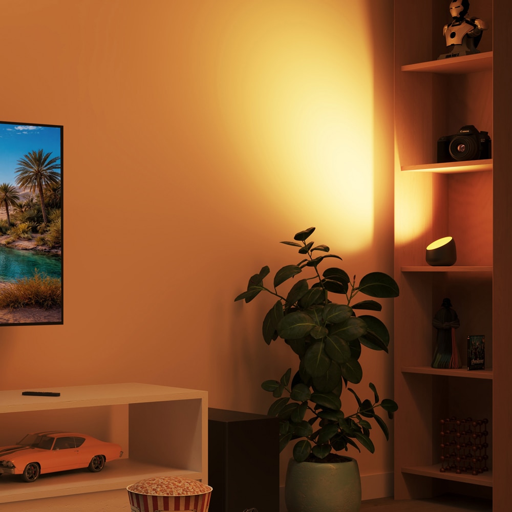 Lampa LED inteligenta PHILIPS 8721103158932, 8.5W, 550lm, Wi-Fi, WiZ, RGBW, negru