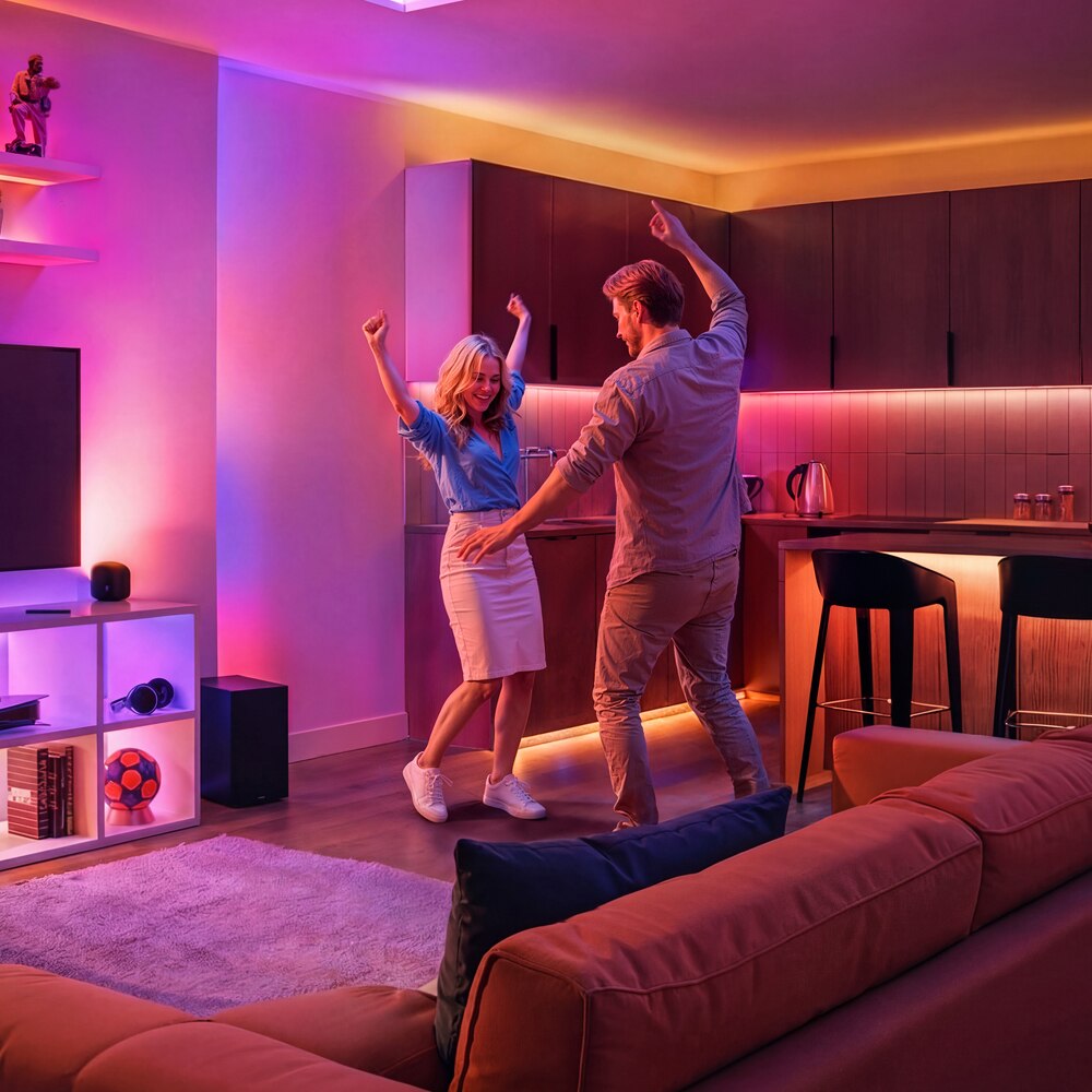 Lampa LED inteligenta PHILIPS 8721103158932, 8.5W, 550lm, Wi-Fi, WiZ, RGBW, negru