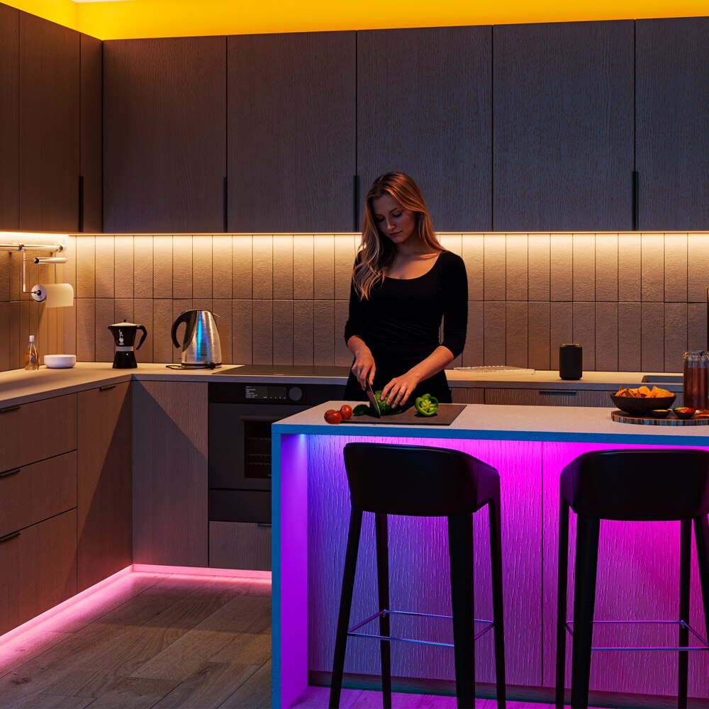 Lampa LED inteligenta PHILIPS 8721103158932, 8.5W, 550lm, Wi-Fi, WiZ, RGBW, negru