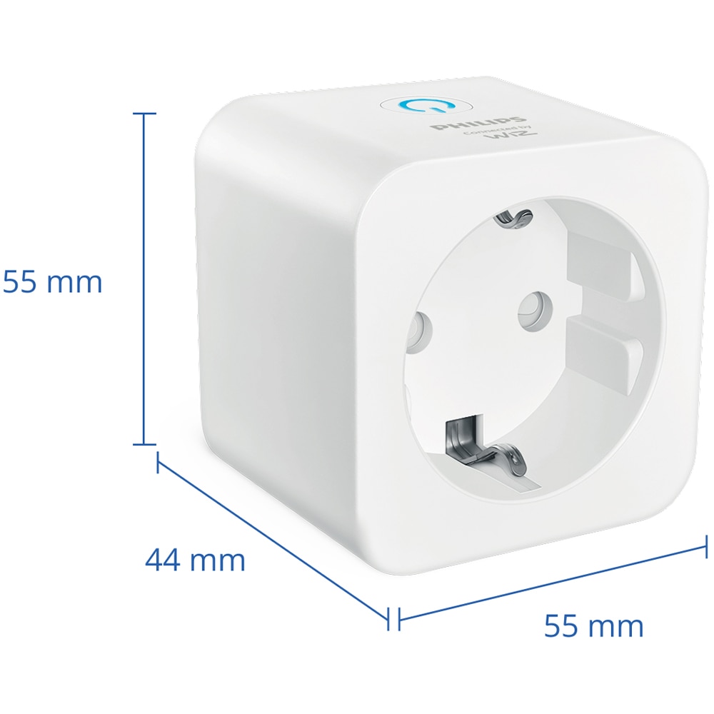 Priza inteligenta PHILIPS 929004751921, Wi-Fi, WiZ, IP20, Power Meter, alb