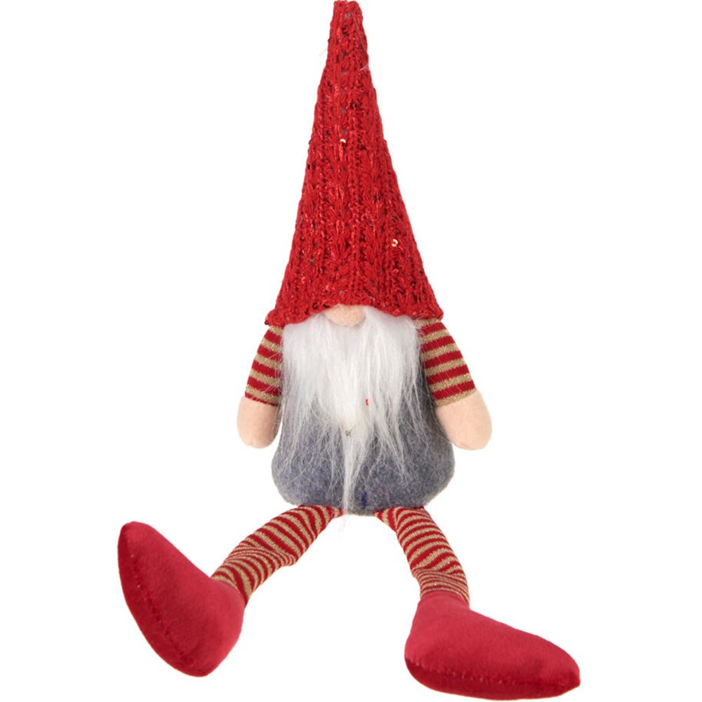 Figurina Gnom asezat, 8 x 8 x 22 cm, multicolor