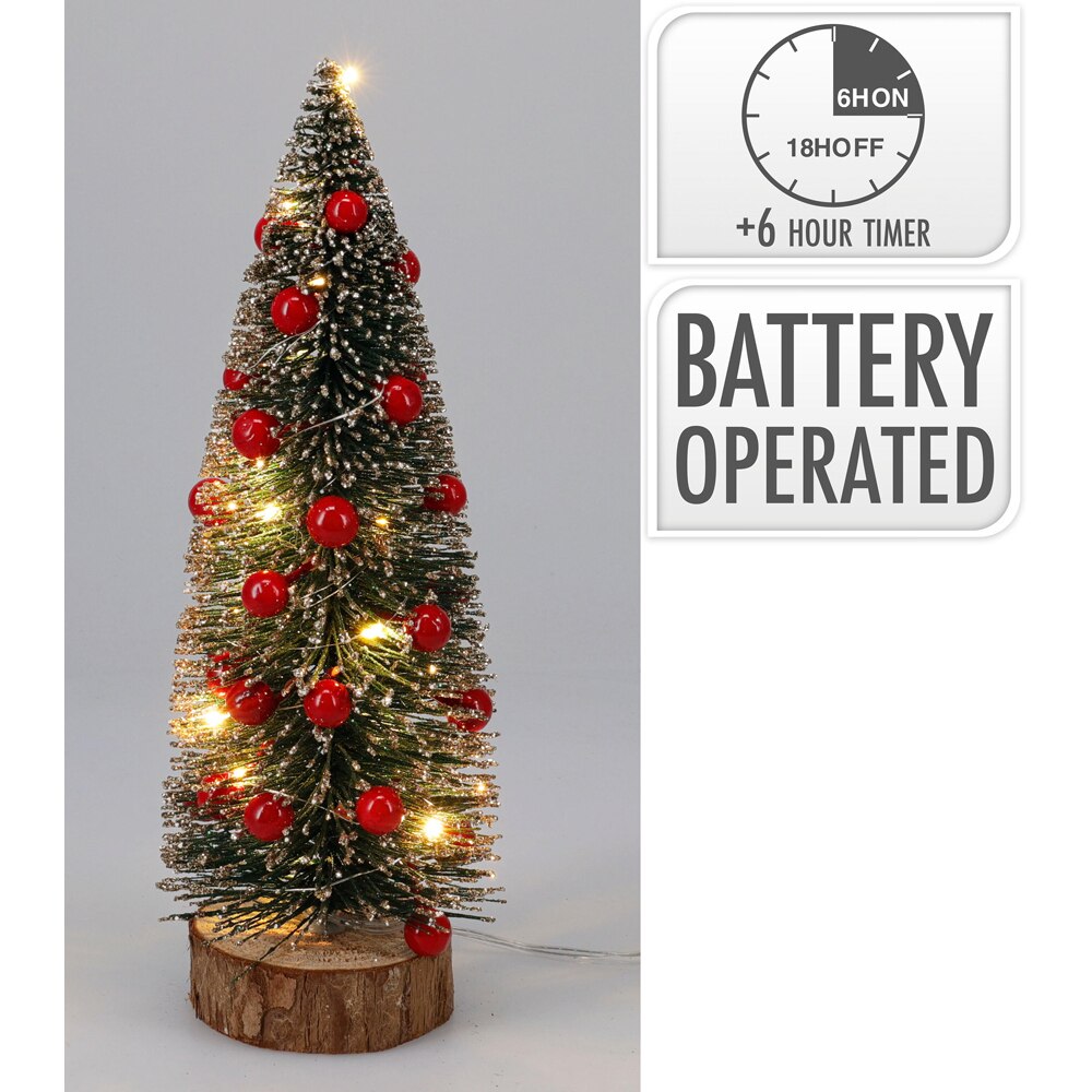 Decoratiune luminoasa Brad, LED, 10 x 30 cm, multicolor
