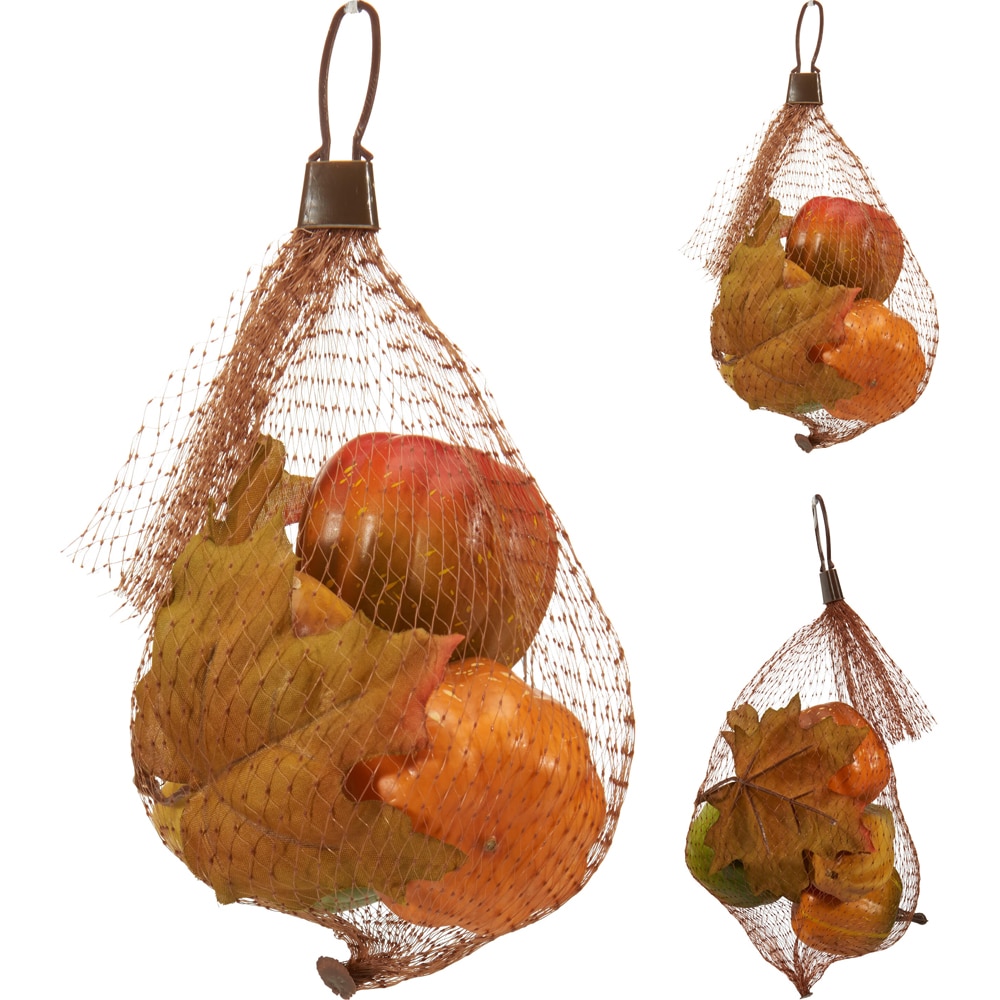 Decoratiune de toamna in forma de dovleac, 15 x 15 x 20 cm