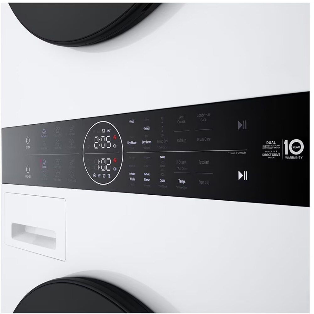 Masina de spalat rufe frontala cu uscator LG WashTower WT1210WWF, 12/10 kg, 1400 rpm, Clasa A/C, Wi-Fi, alb