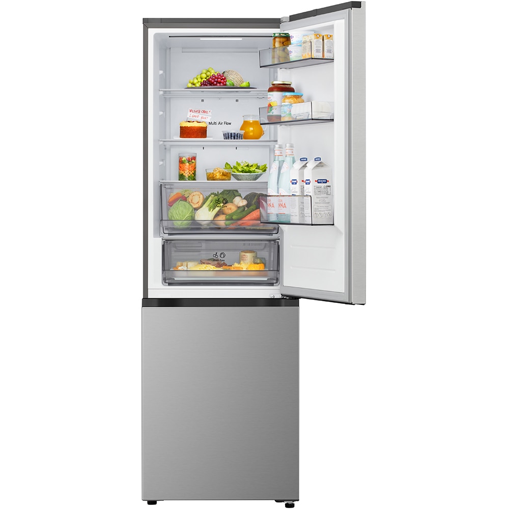 Combina frigorifica LG GBBSJ10EPY, No Frost, 333 l, H 186 cm, Clasa E, ThinQ, argintiu