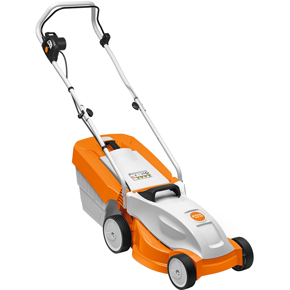 Masina de tuns iarba STIHL RME 235, Electrica, 1200W, latime taiere 33 cm, cos 30L, portocaliu-alb