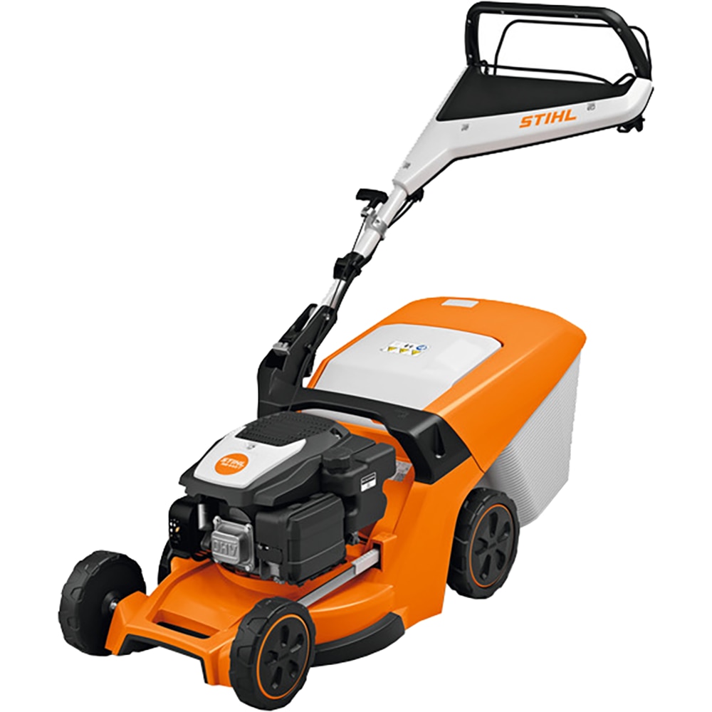Masina de tuns iarba STIHL RM 443.3 T, Benzina, 2.8CP, 139CC, latime taiere 41 cm, cos 52L, portocaliu-negru