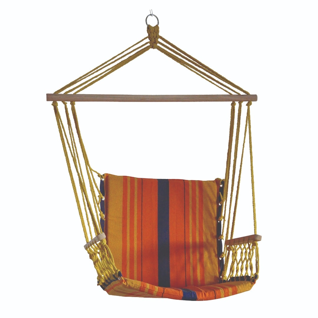 Hamac tip leagan, portocaliu/albastru,100 x 50 cm, sarcina max: 100 kg