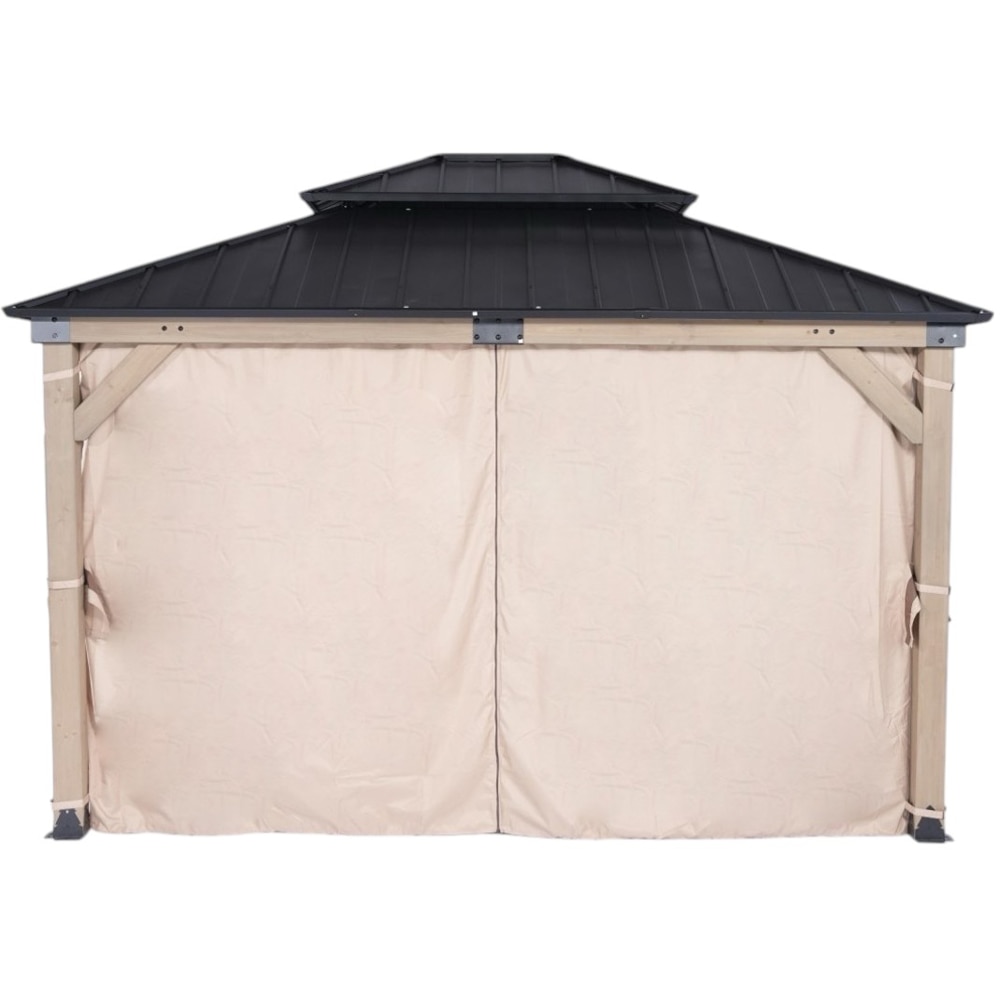 Pavilion gradina HOME DECOR, otel, 308 x 360 x 295 cm, maro taupe