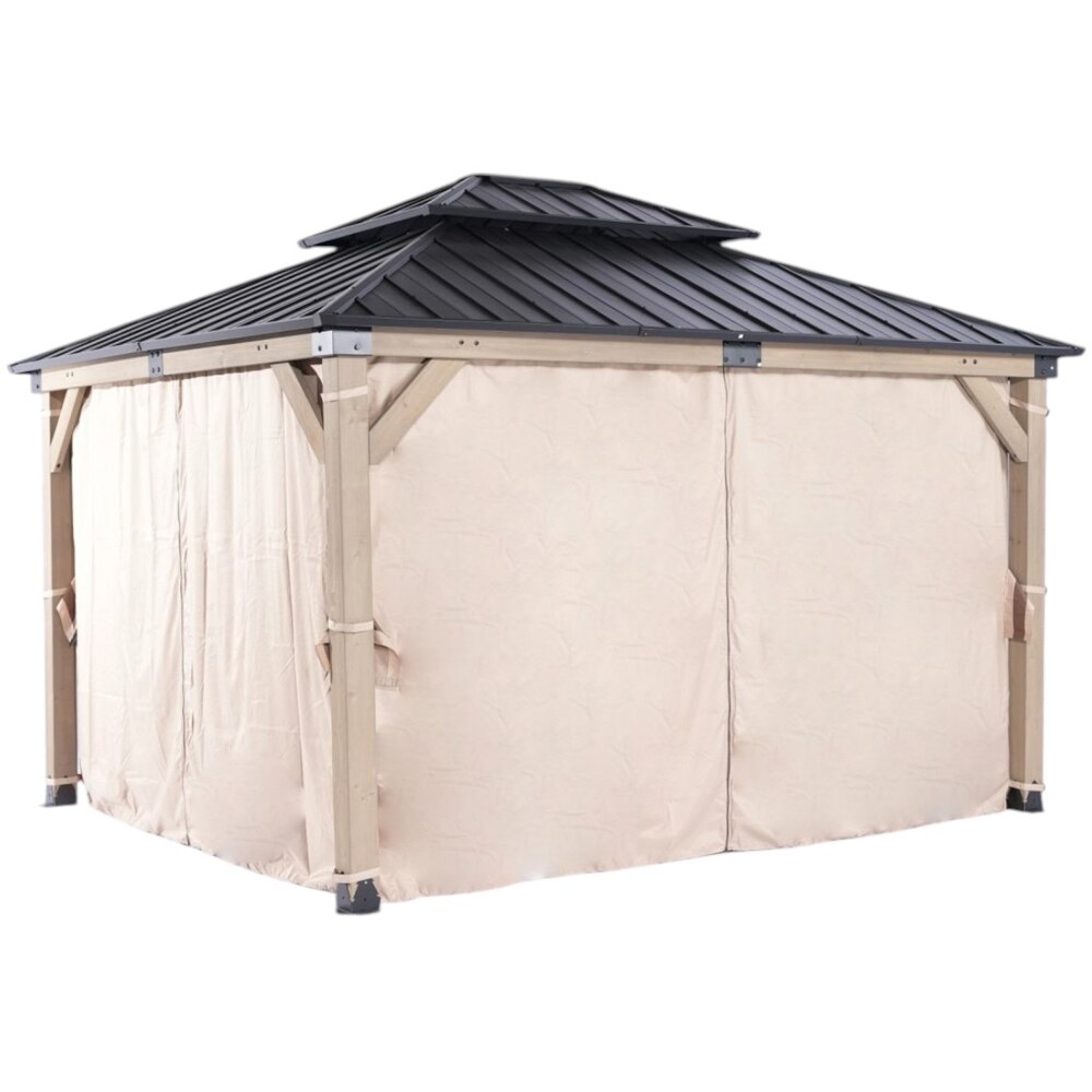 Pavilion gradina HOME DECOR, otel, 308 x 360 x 295 cm, maro taupe