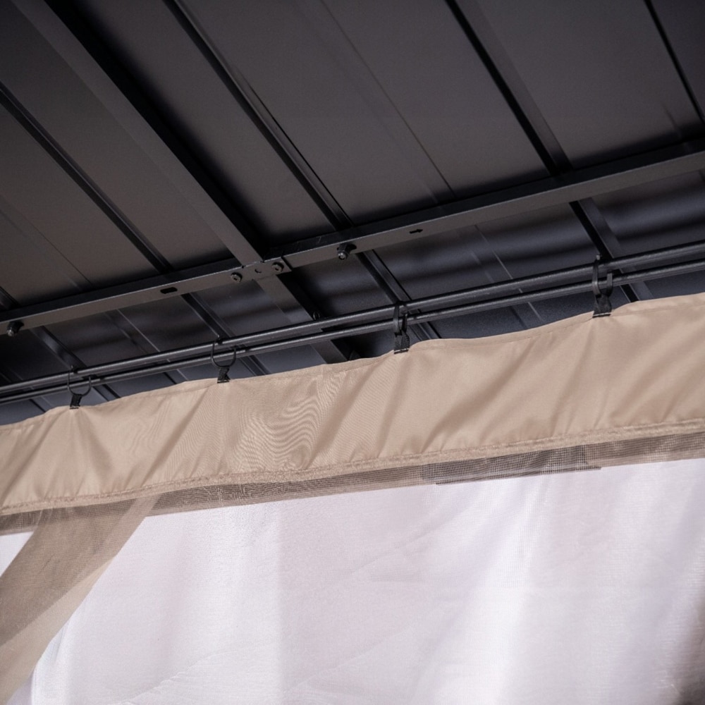 Pavilion gradina HOME DECOR, otel, 308 x 600 x 295 cm, bej