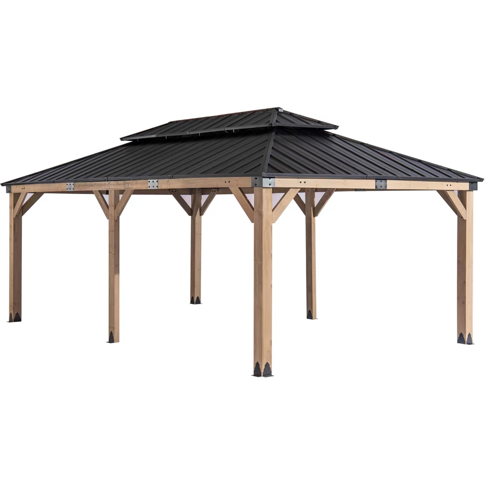 Pavilion gradina HOME DECOR, otel, 308 x 600 x 295 cm, bej