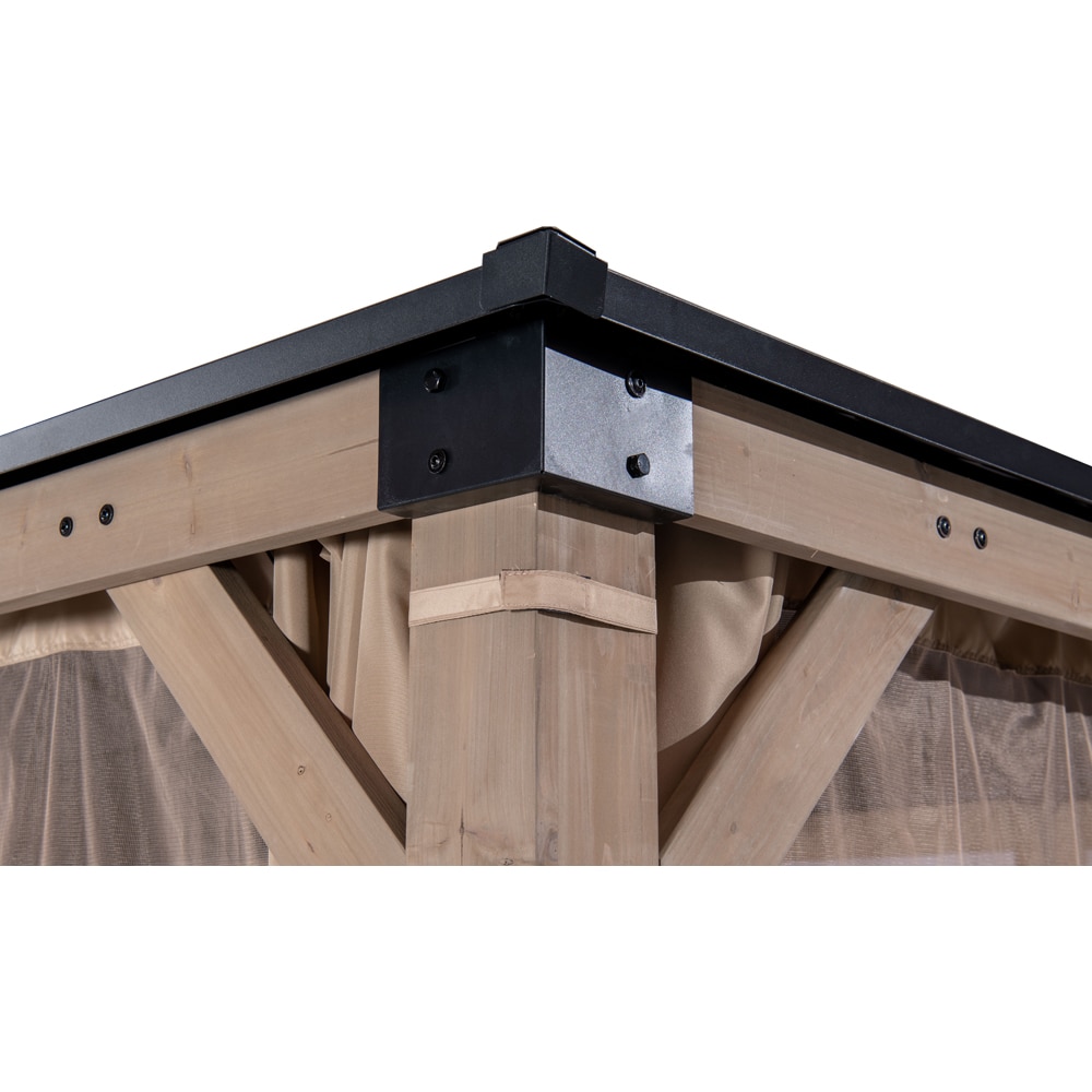 Pavilion gradina HOME DECOR, otel, 308 x 600 x 295 cm, bej