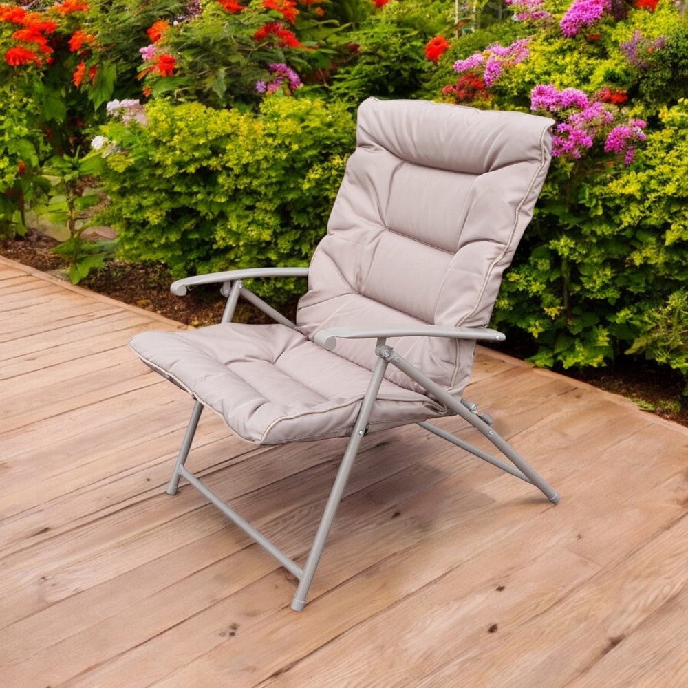 Scaun terasa HOME DECOR, otel, 68 x 74 x 93 cm, taupe