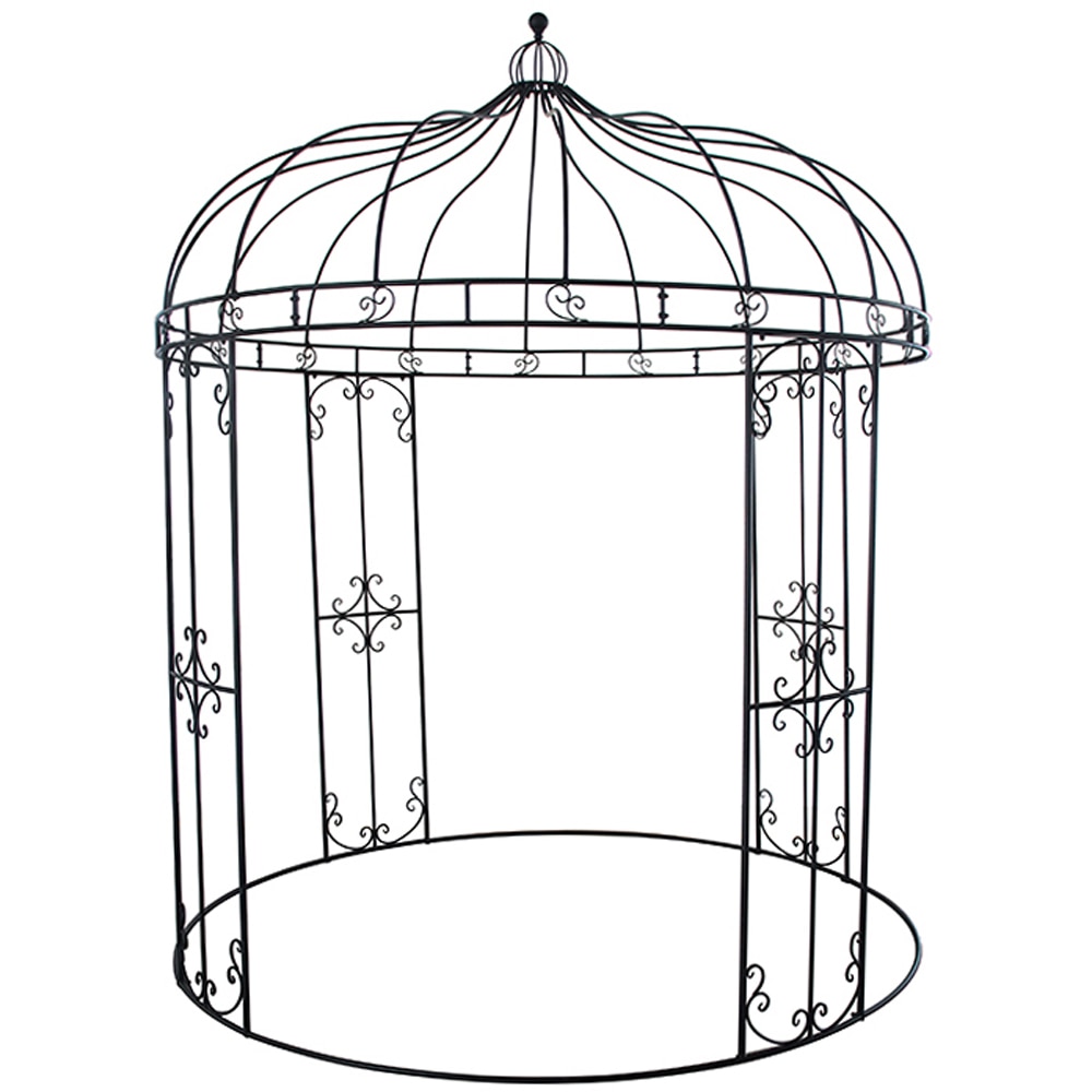 Pavilion gradina HOME DECOR Arcada Orsay, otel, 250 x 313 cm, negru