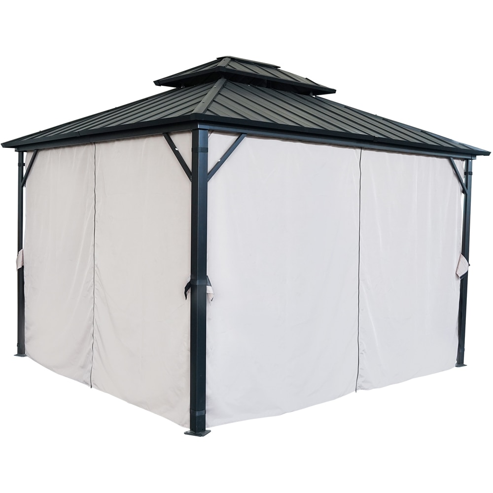 Pavilion gradina HOME DECOR, otel, 308 x 360 x 290 cm, ecru