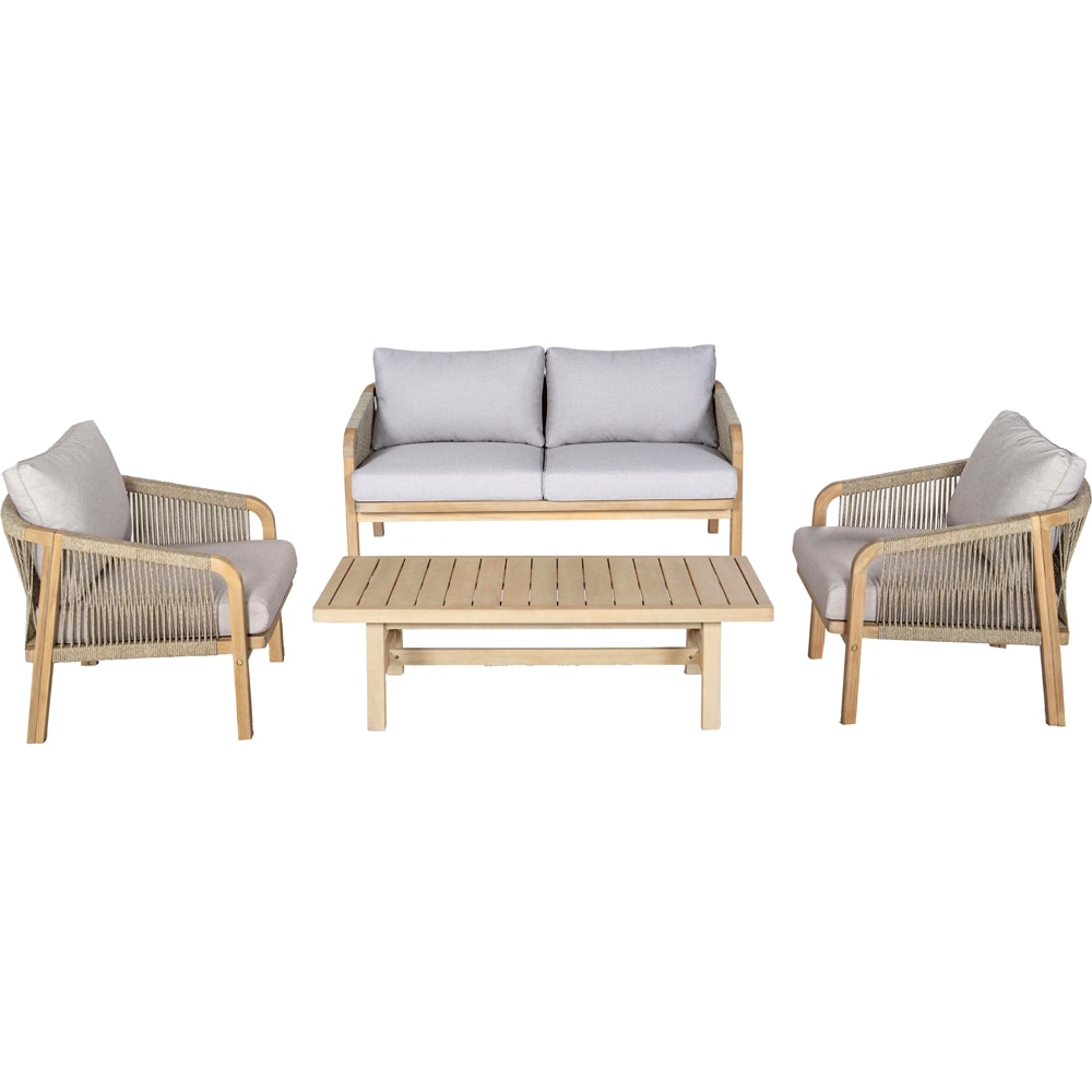 Set mobilier gradina HOME DECOR, 4 piese, gri deschis