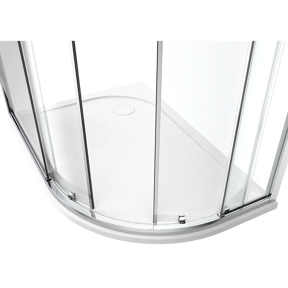 Cabina dus standard GOODHOME Ledava, montaj stanga, 120 x 80 x 195 cm, sticla securizata 8mm, profil crom