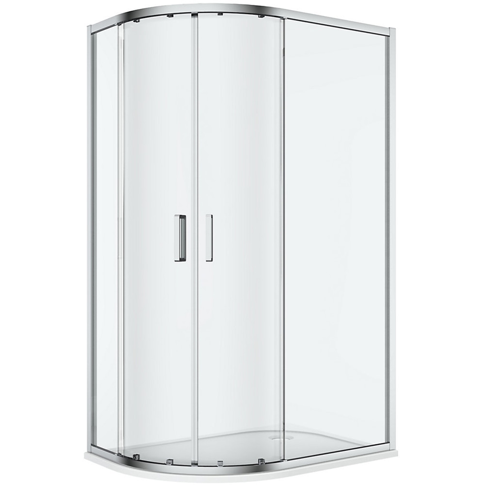 Cabina dus standard GOODHOME Ledava, montaj dreapta, 120 x 80 x 195 cm, sticla securizata 8mm, profil crom