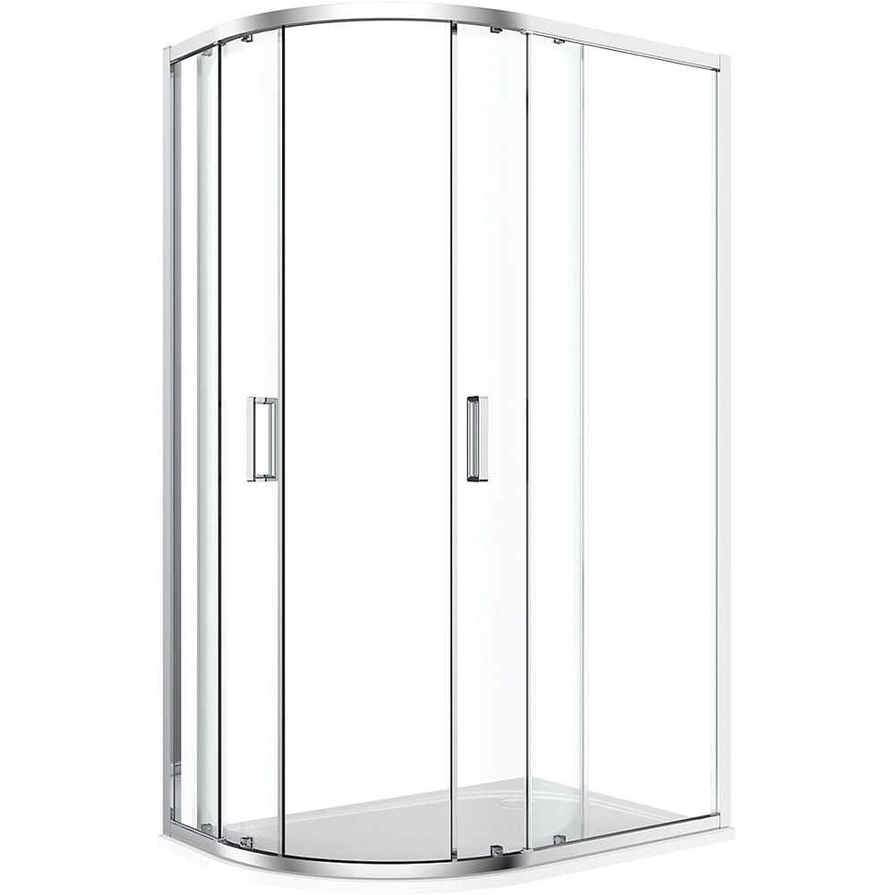 Cabina dus standard GOODHOME Ledava, montaj dreapta, 120 x 80 x 195 cm, sticla securizata 8mm, profil crom