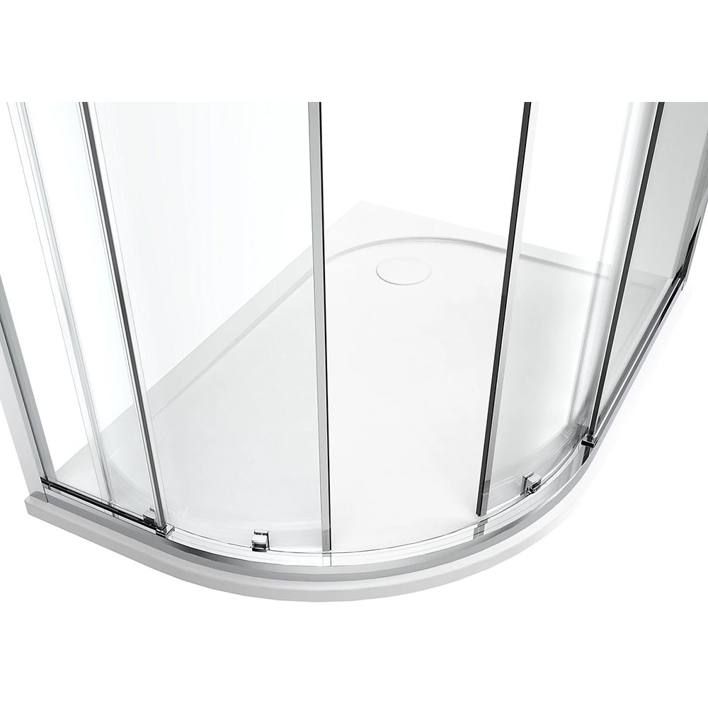 Cabina dus standard GOODHOME Ledava, montaj dreapta, 120 x 80 x 195 cm, sticla securizata 8mm, profil crom