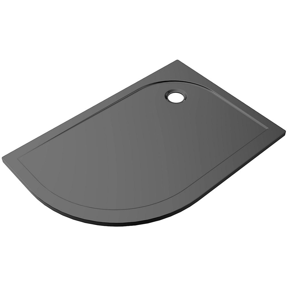 Cabina dus standard GOODHOME Ledava, montaj dreapta, 120 x 80 x 195 cm, sticla securizata 8mm, profil negru