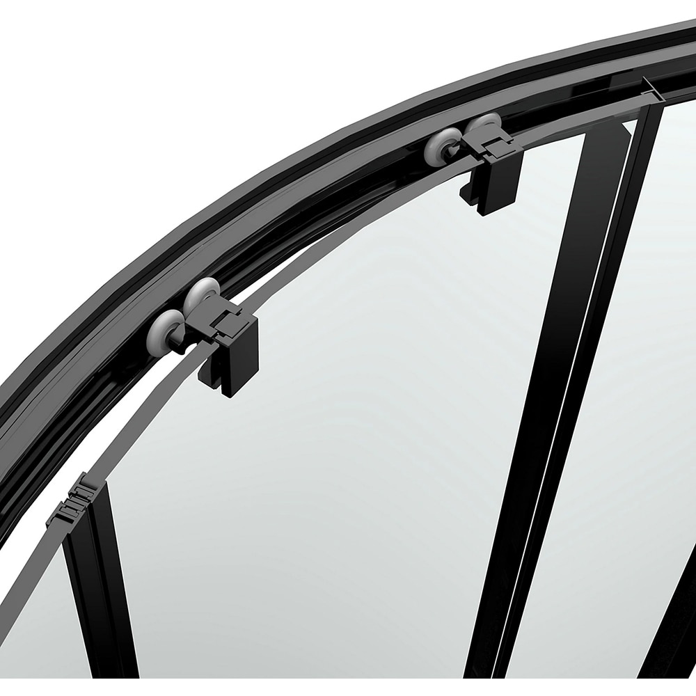 Cabina dus standard GOODHOME Ledava, montaj dreapta, 120 x 80 x 195 cm, sticla securizata 8mm, profil negru