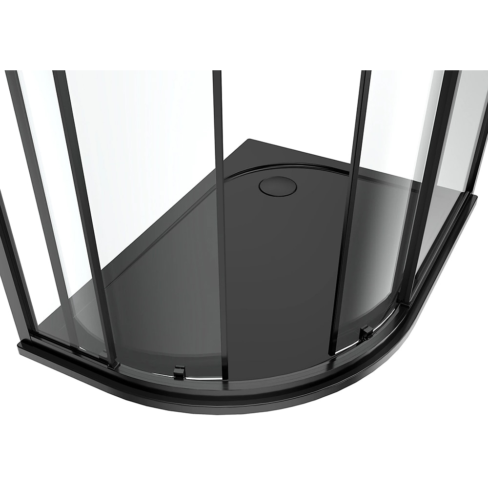 Cabina dus standard GOODHOME Ledava, montaj dreapta, 120 x 80 x 195 cm, sticla securizata 8mm, profil negru