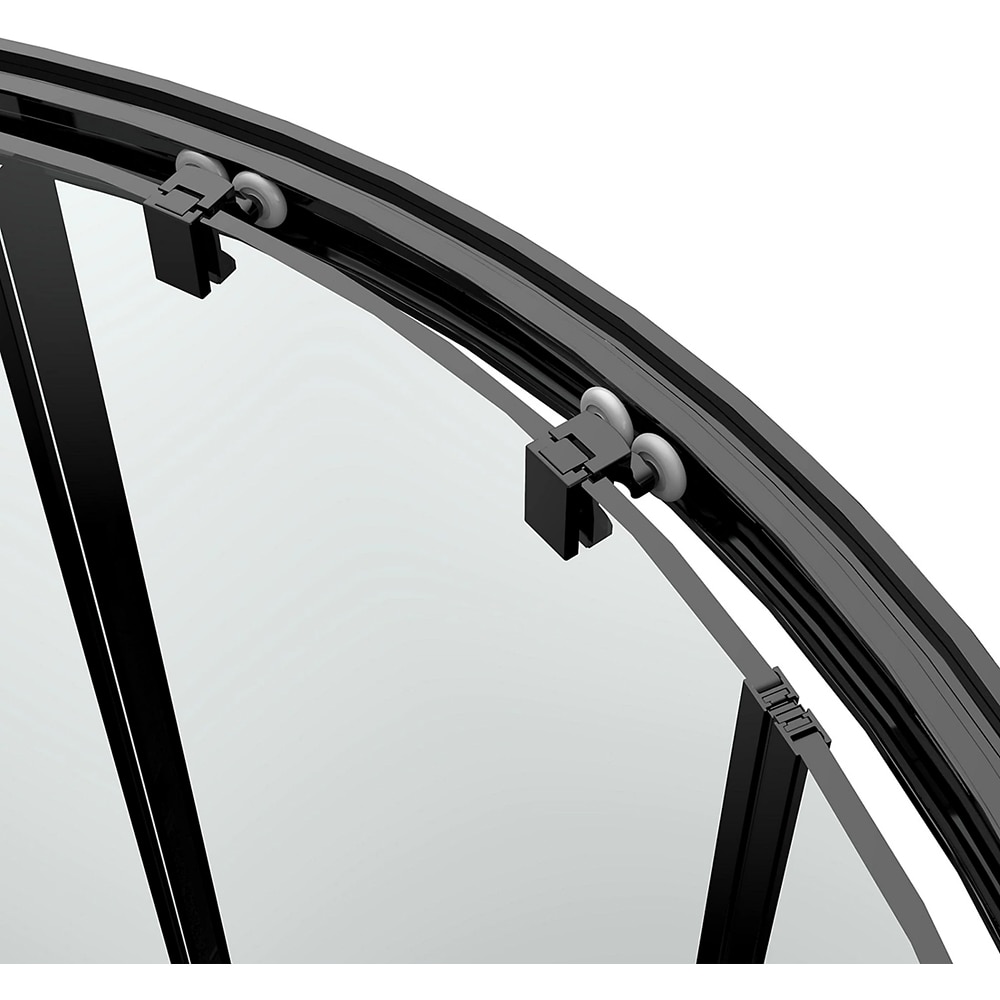 Cabina dus standard GOODHOME Ledava, montaj stanga, 120 x 80 x 195 cm, sticla securizata 8mm, profil negru