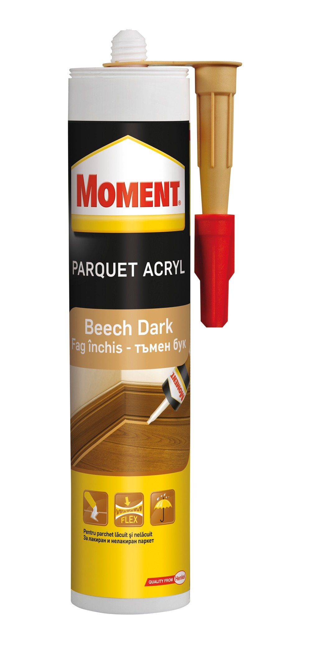 Mastic Pentru Parchet/Lemn, Maro, Aplicare Pistol, 290 Ml • Moment 
