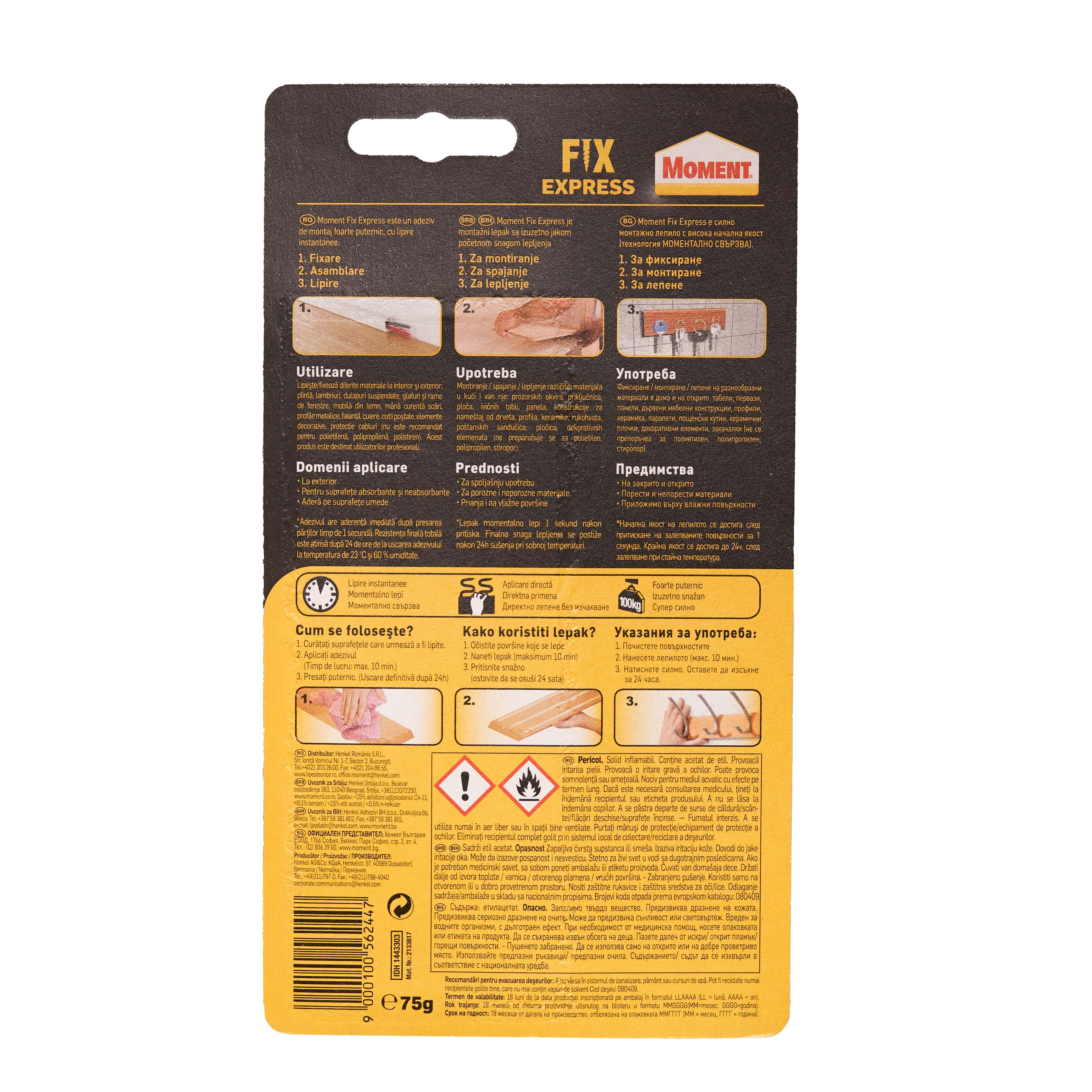 Adeziv montaj, 75 g  Moment Fix