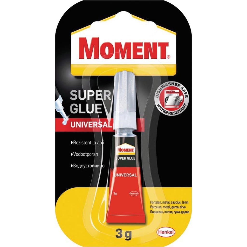 Super glue universal, transparent, 3 g Moment