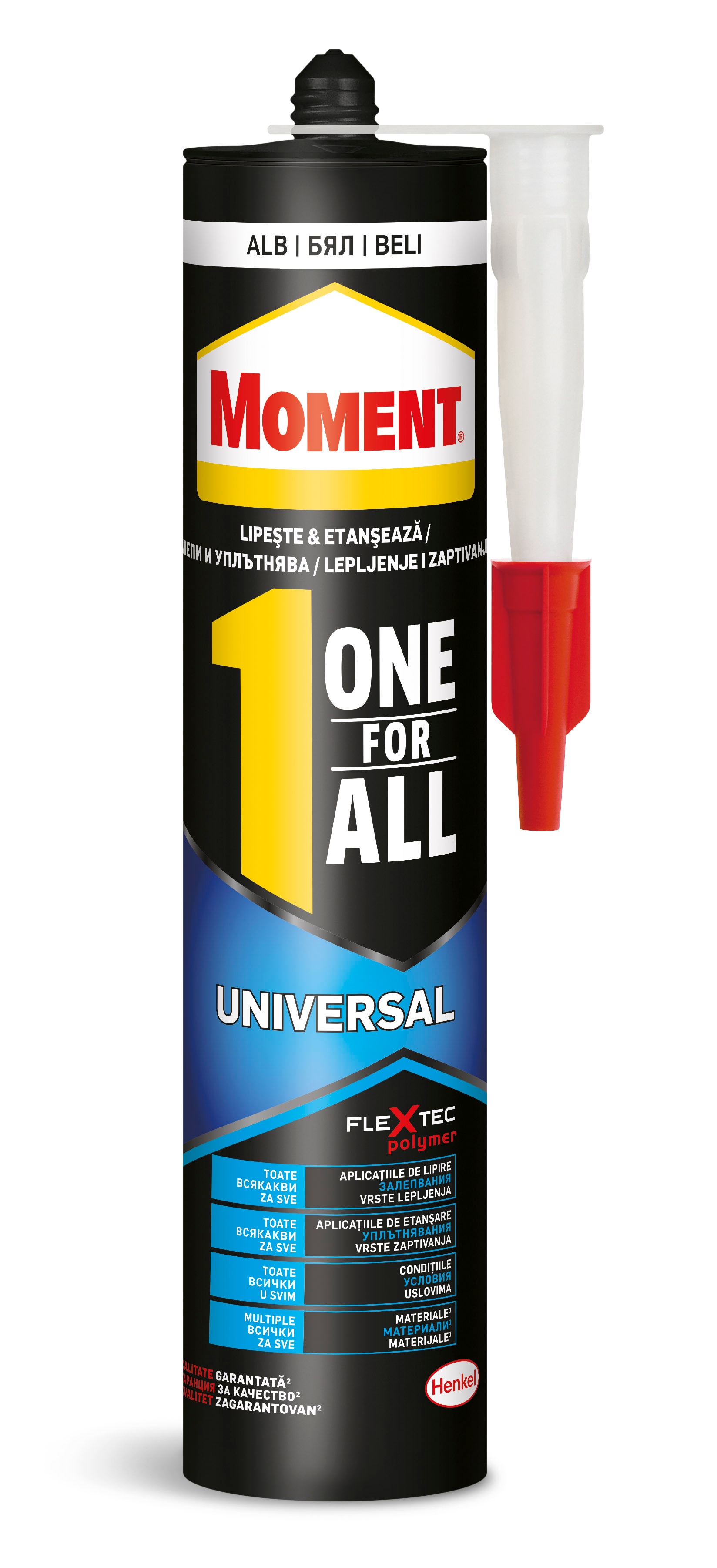 Adeziv universal, alb, 390 g   Moment One For All